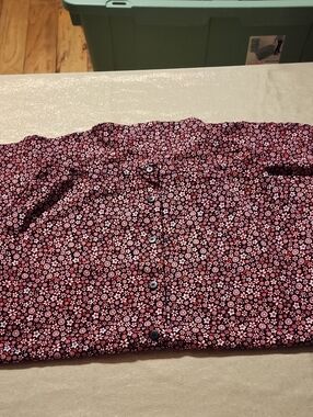 Floral A-Line Skirt in Pink & Black